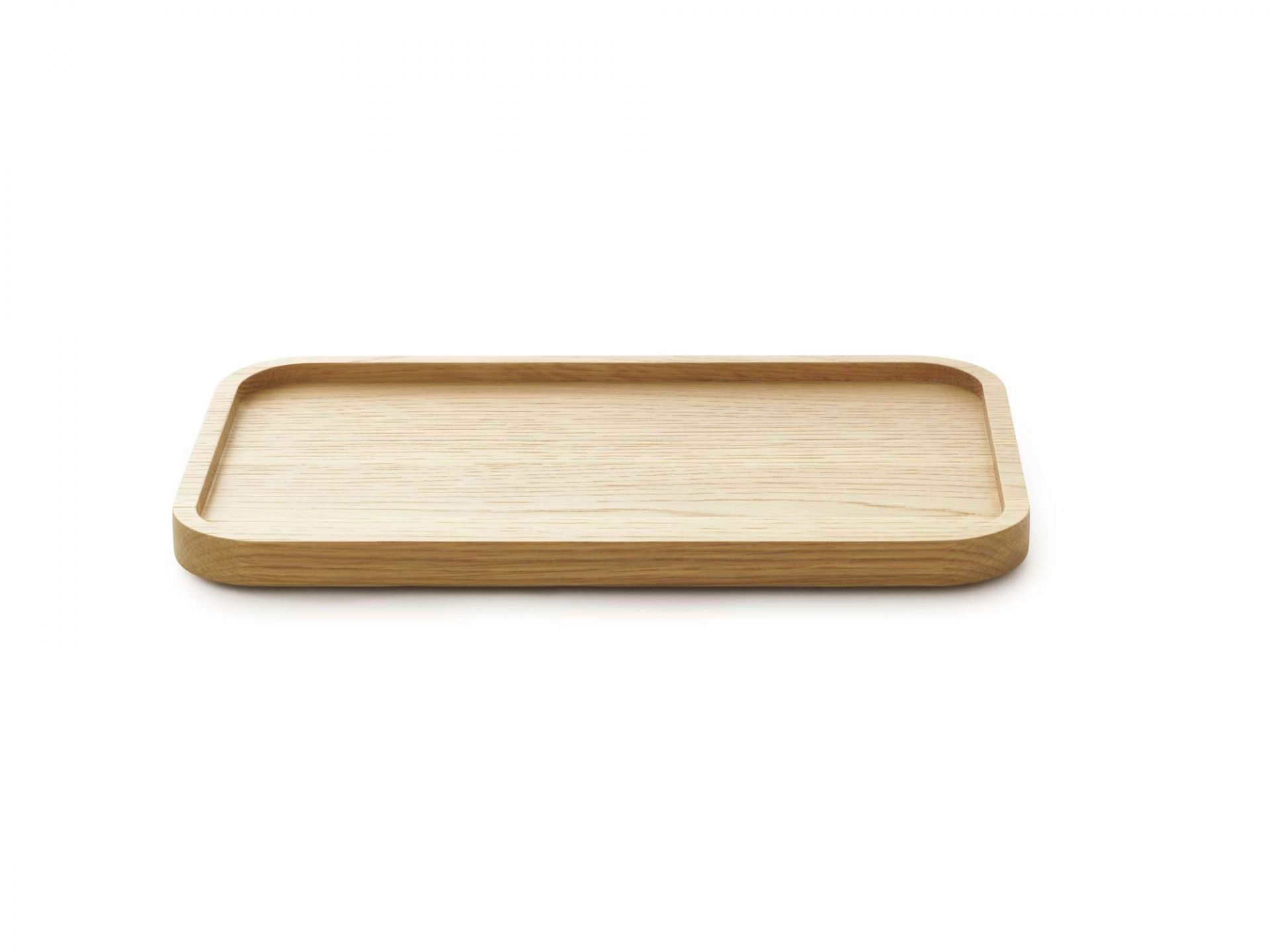 Astro Tray von Normann Copenhagen: Rechteckiges Holztablett aus hellem Eichenholz.